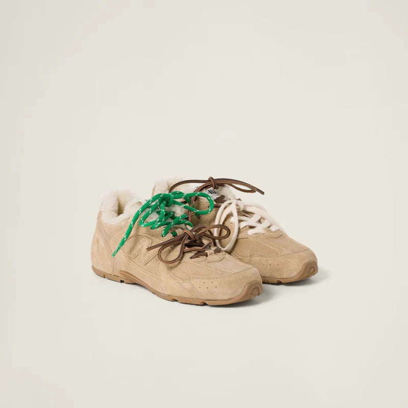 530 SL Runner – Bleached Leather & Shearling Edition (Écru) Women