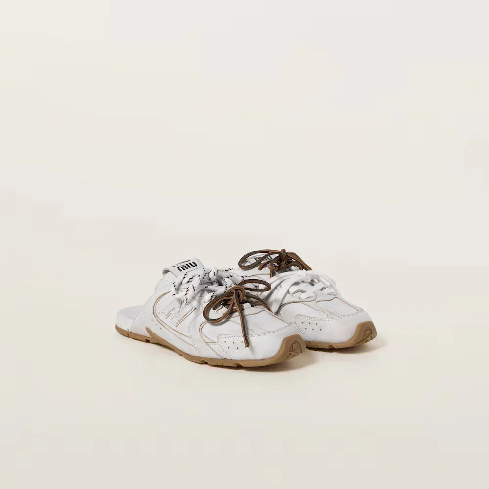 530 SL Mules - Bleached Leather & Gum Sole White