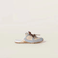 530 SL Mules – Bleached Leather & Gum Sole Sky Blue Travertine Gray Edition Women