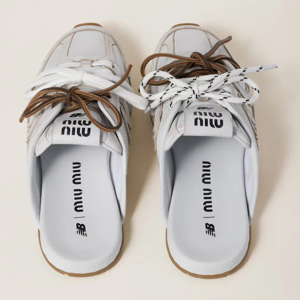 530 SL Mules - Bleached Leather & Gum Sole White