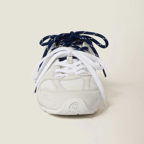NB x Miu Miu 530 SL White suede and mesh sneakers Women