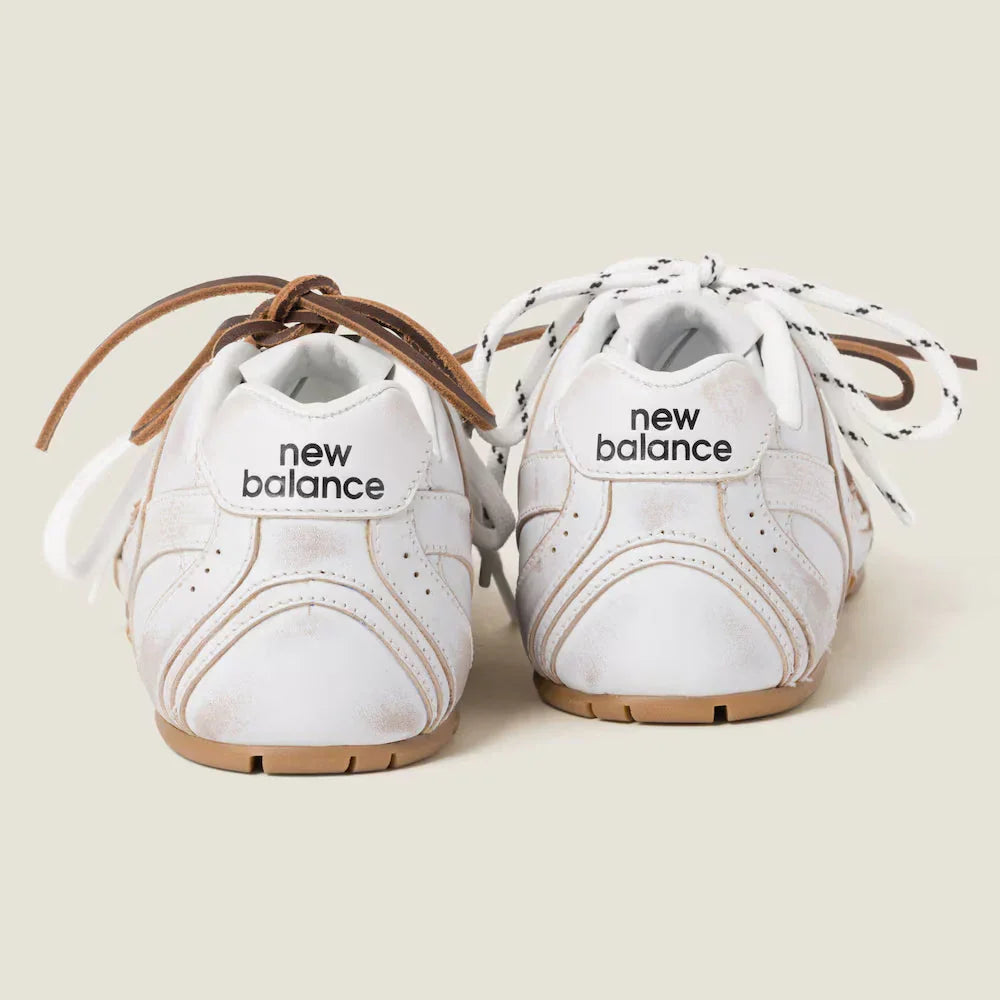New Balance X Miu Miu 530 SL -- Bleached Leather White Edition
