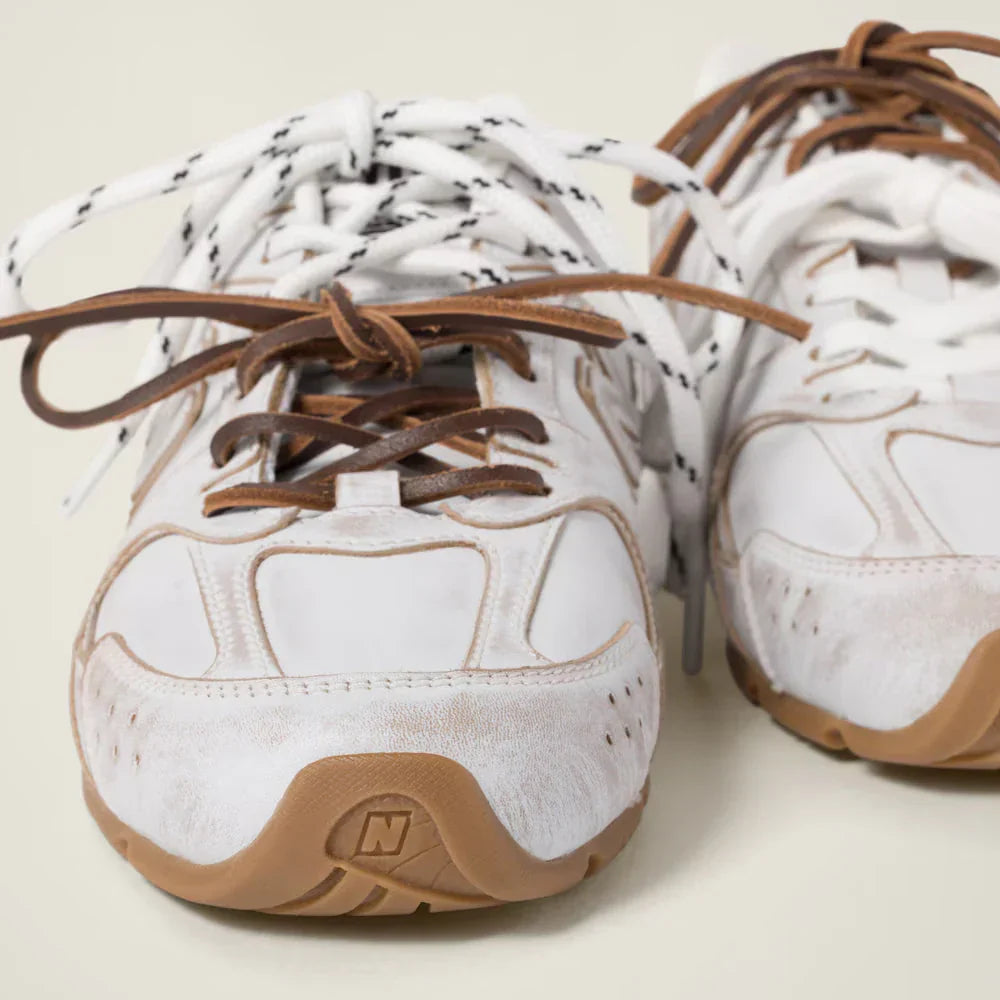 New Balance X Miu Miu 530 SL -- Bleached Leather White Edition