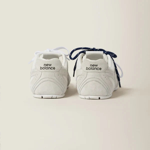 NB x Miu Miu 530 SL White suede and mesh sneakers Women