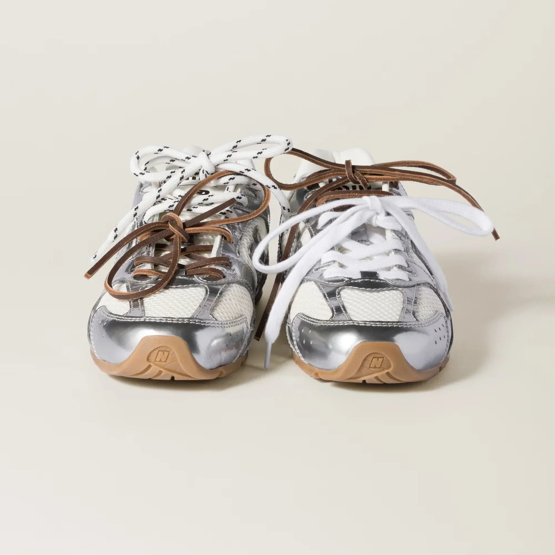 New Balance X Miu Miu 530 SL -- Metallic leather & mesh
