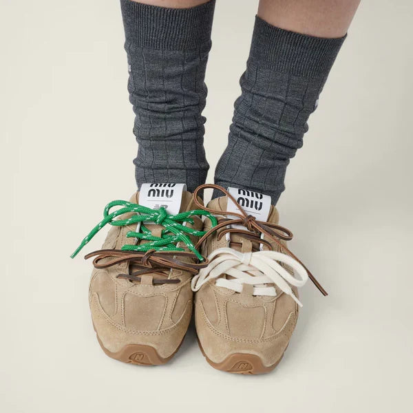 530 SL Mules – Bleached Suede & Gum Sole Ecru Edition Women