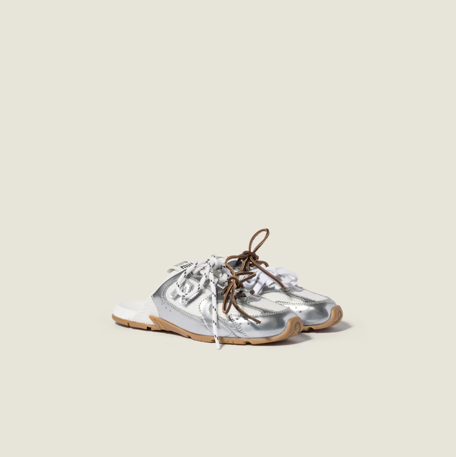 530 SL Mules - Metallic Leather and Mesh