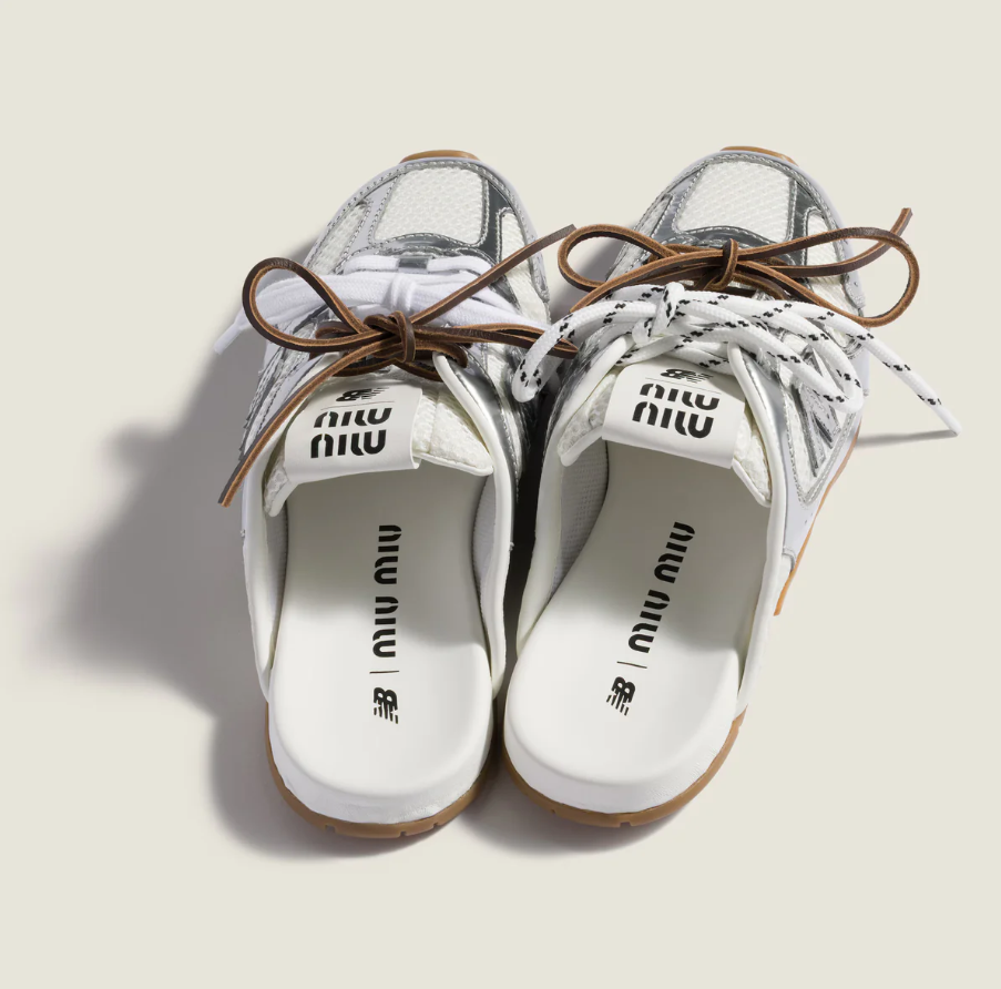 530 SL Mules - Metallic Leather and Mesh