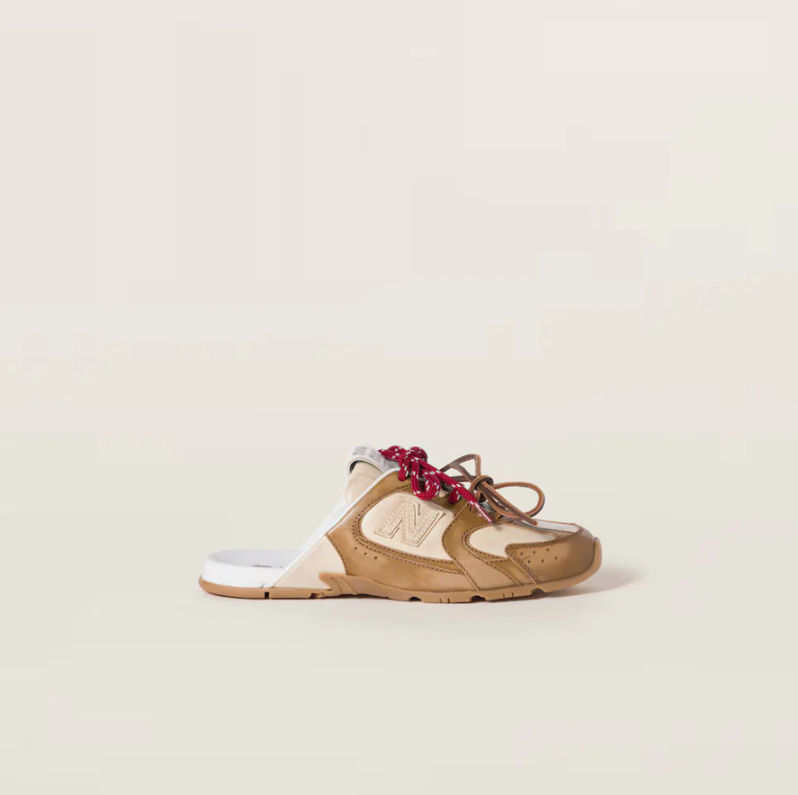 530 SL Mules – Bleached Leather & Gum Sole Cinnamon Travertine Gray