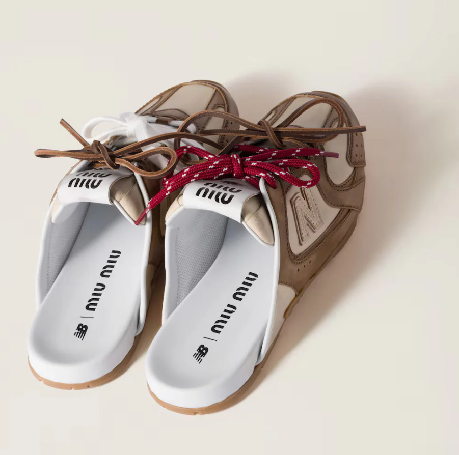 530 SL Mules – Bleached Leather & Gum Sole Cinnamon Travertine Gray